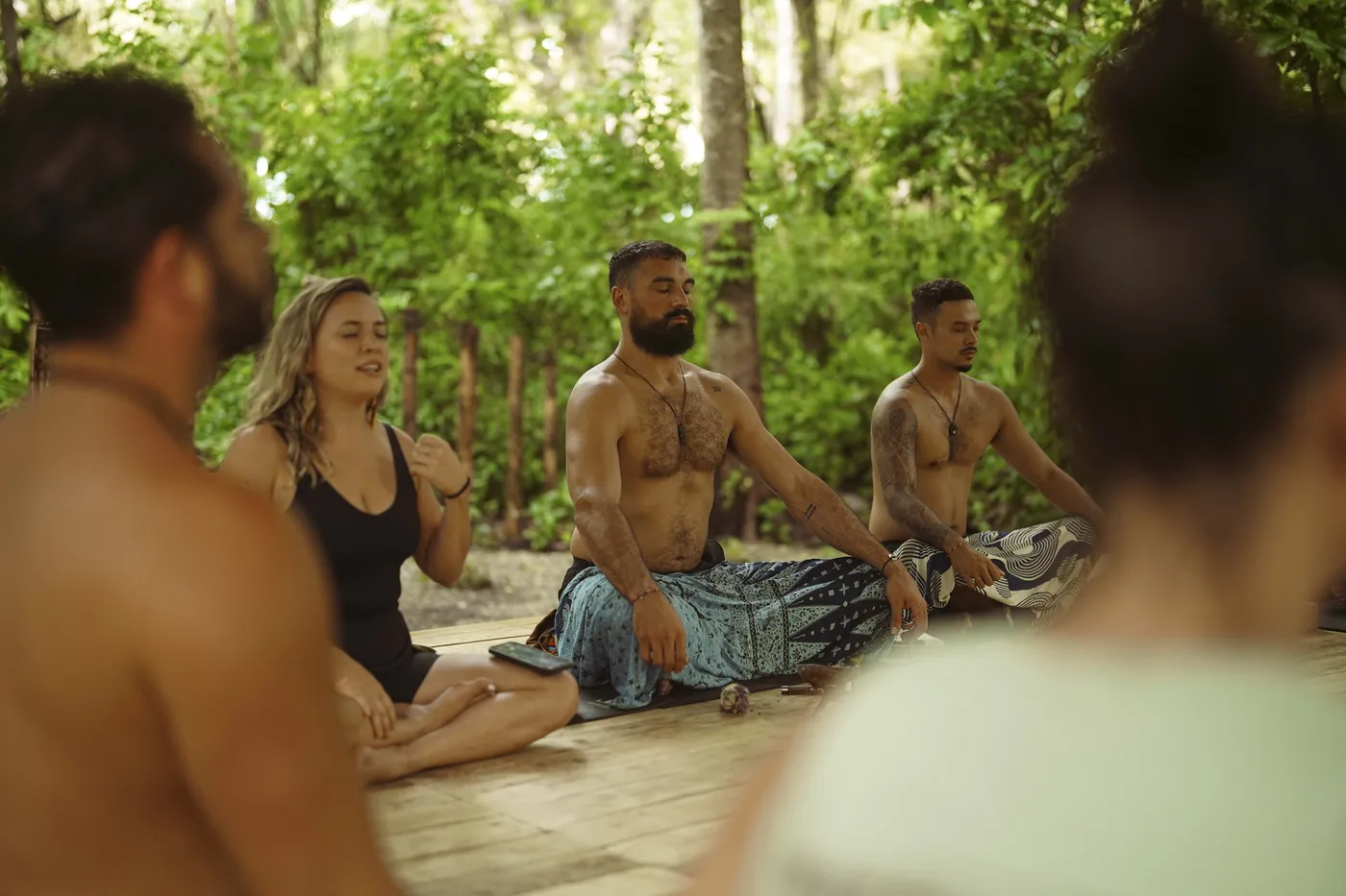 Group breathwork session